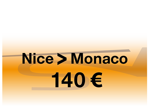 Booking online regular flight Nice - Monaco : 140€